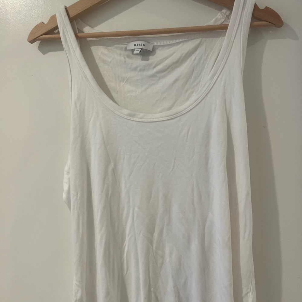 Reiss White Scoop Neck Tank Top